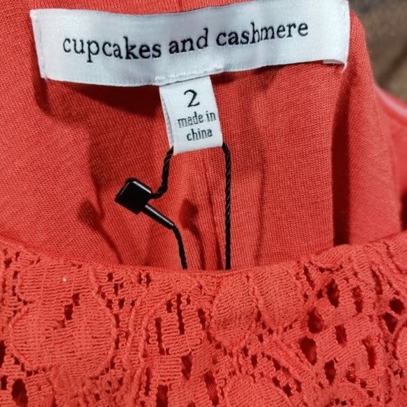 Cupcakes and cashmere NWT Aresa ruffle one shoulder mini lace dress woman size 2 - Picture 4 of 10